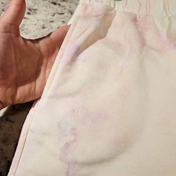 EYWASOULS MALIBU Abigail frayed tie-dyed organic cotton-jersey shorts Small - Picture 16 of 16